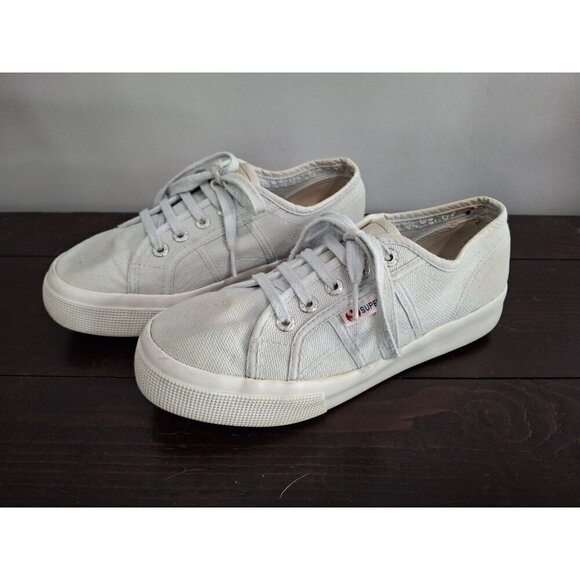 Superga 2740 Platform Lace-up Canvas Sneakers in Sky Blue/Pre-owned, Sz. 6.5 (wo - Picture 1 of 9